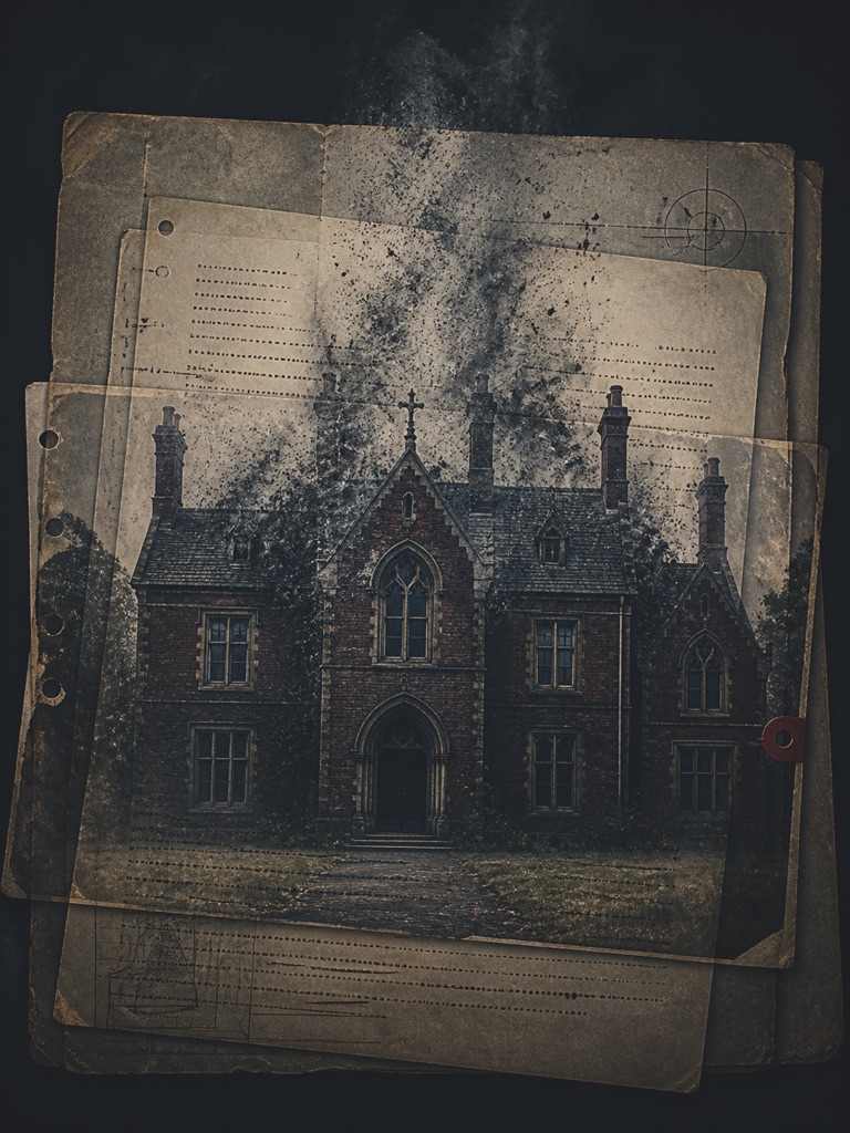 Reconstitution du presbytère de Borley présentée comme une archive ancienne
